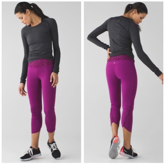 Lululemon Real Quick Tight Leggings Paradise Geo Regal Plum Size 10 NWT - Picture 15 of 16